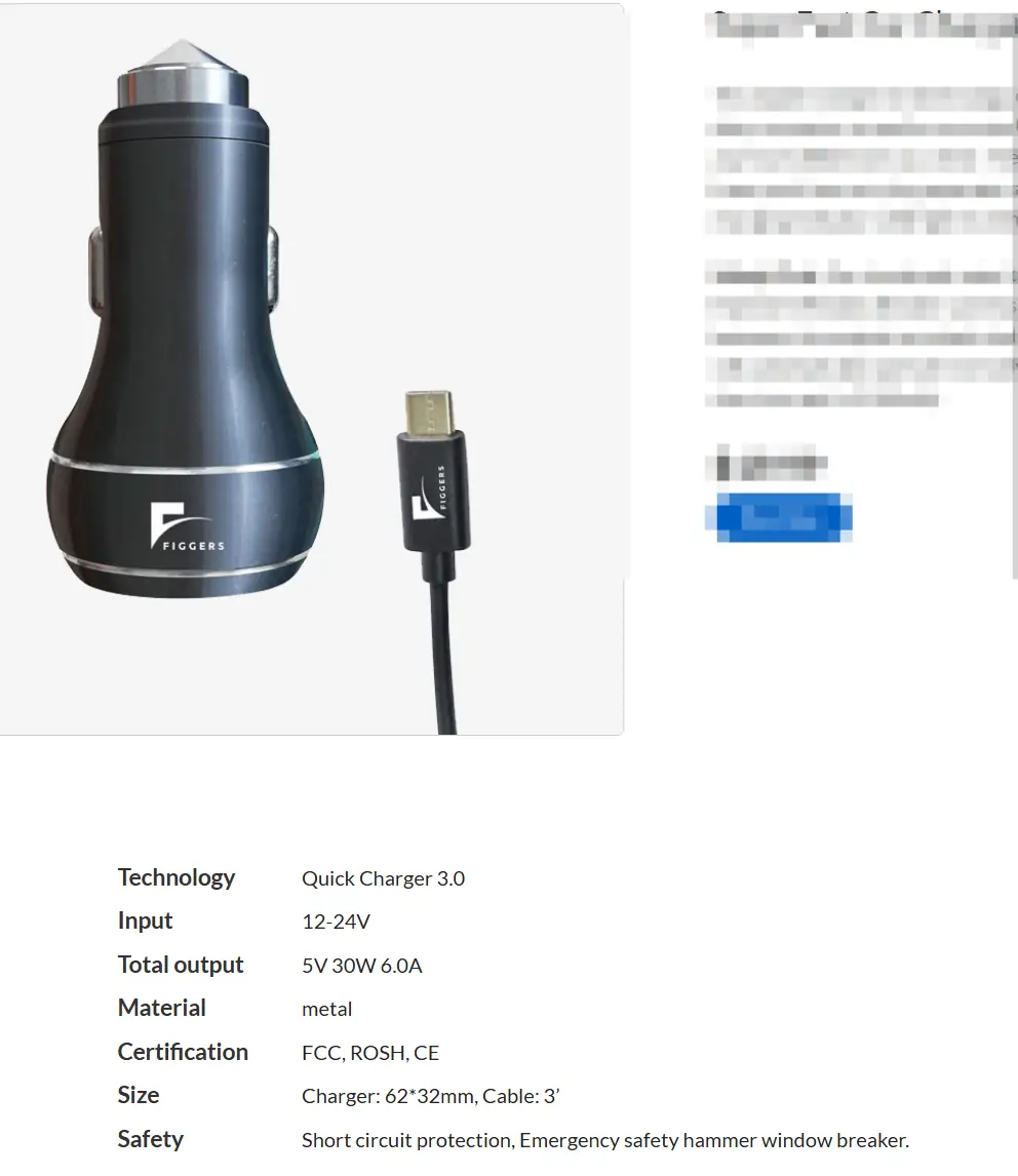 100W Triple-Port Car Charger — product photo 5 of 5