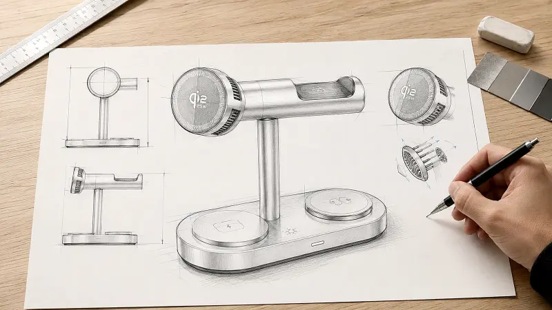 Premium Wireless Charger — European Startup — engineering and prototype development